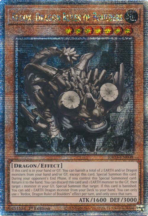 Redox, Dragon Ruler of Boulders (Quarter Century Secret Rare) [RA03-EN008] Quarter Century Secret Rare | Deep Dive Games St. Marys