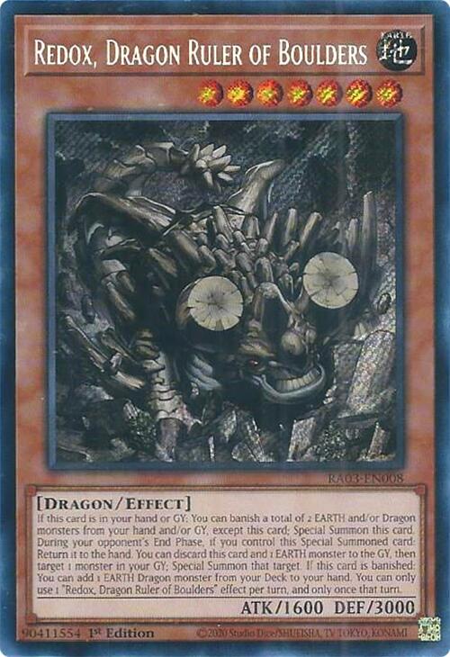 Redox, Dragon Ruler of Boulders (Secret Rare) [RA03-EN008] Secret Rare | Deep Dive Games St. Marys