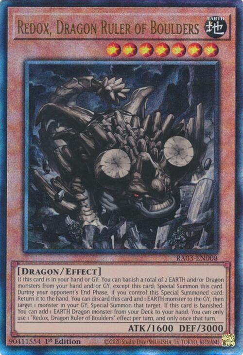 Redox, Dragon Ruler of Boulders (UTR) [RA03-EN008] Prismatic Ultimate Rare | Deep Dive Games St. Marys