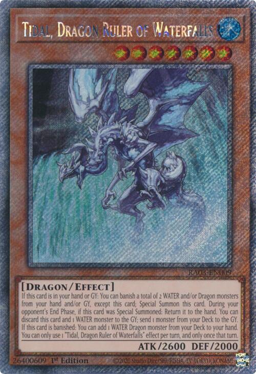 Tidal, Dragon Ruler of Waterfalls (Platinum Secret Rare) [RA03-EN009] Platinum Secret Rare | Deep Dive Games St. Marys