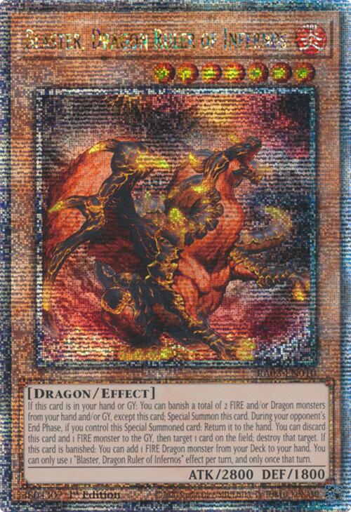 Blaster, Dragon Ruler of Infernos (Quarter Century Secret Rare) [RA03-EN010] Quarter Century Secret Rare | Deep Dive Games St. Marys