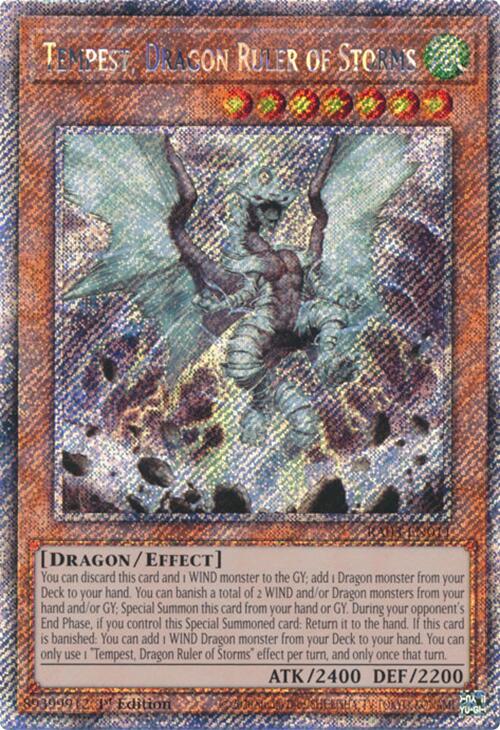 Tempest, Dragon Ruler of Storms (Platinum Secret Rare) [RA03-EN011] Platinum Secret Rare | Deep Dive Games St. Marys