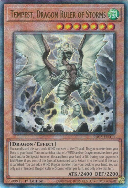 Tempest, Dragon Ruler of Storms (UTR) [RA03-EN011] Prismatic Ultimate Rare | Deep Dive Games St. Marys