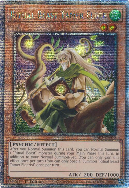 Ritual Beast Tamer Elder (Quarter Century Secret Rare) [RA03-EN012] Quarter Century Secret Rare | Deep Dive Games St. Marys