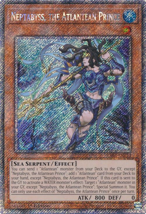 Neptabyss, the Atlantean Prince (Platinum Secret Rare) [RA03-EN013] Platinum Secret Rare | Deep Dive Games St. Marys