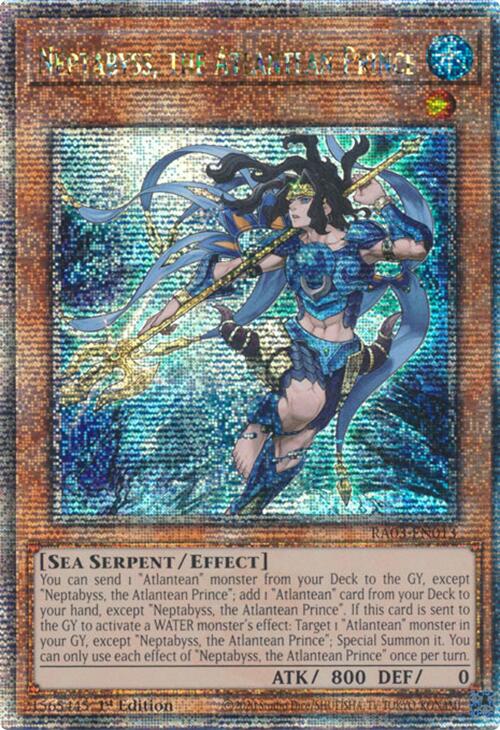 Neptabyss, the Atlantean Prince (Quarter Century Secret Rare) [RA03-EN013] Quarter Century Secret Rare | Deep Dive Games St. Marys