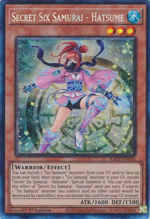 Secret Six Samurai - Hatsume (CR) [RA03-EN016] Prismatic Collector's Rare | Deep Dive Games St. Marys