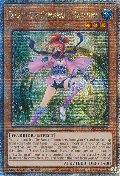 Secret Six Samurai - Hatsume (Quarter Century Secret Rare) [RA03-EN016] Quarter Century Secret Rare | Deep Dive Games St. Marys