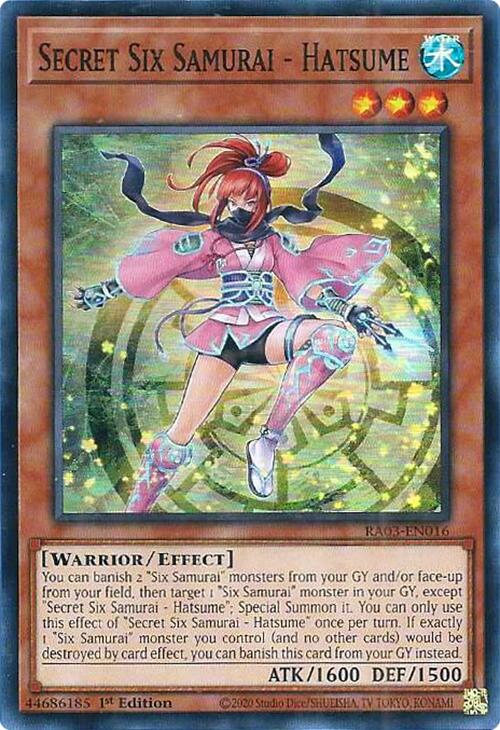 Secret Six Samurai - Hatsume [RA03-EN016] Super Rare | Deep Dive Games St. Marys