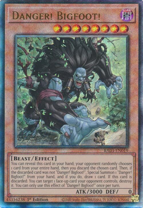 Danger! Bigfoot! (UTR) [RA03-EN019] Prismatic Ultimate Rare | Deep Dive Games St. Marys