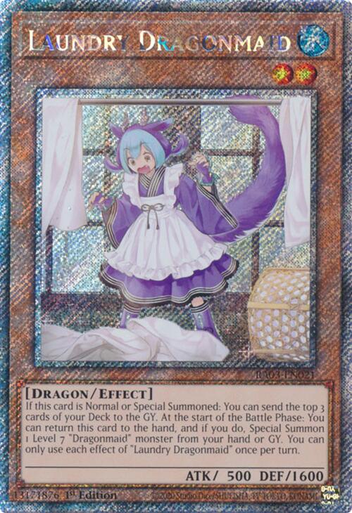 Laundry Dragonmaid (Platinum Secret Rare) [RA03-EN021] Platinum Secret Rare | Deep Dive Games St. Marys