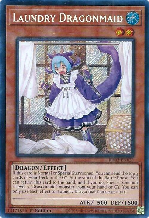 Laundry Dragonmaid (Secret Rare) [RA03-EN021] Secret Rare | Deep Dive Games St. Marys