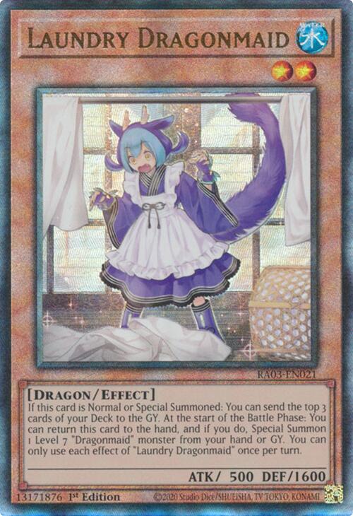 Laundry Dragonmaid (UTR) [RA03-EN021] Prismatic Ultimate Rare | Deep Dive Games St. Marys