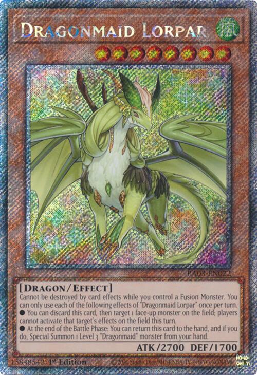 Dragonmaid Lorpar (Platinum Secret Rare) [RA03-EN022] Platinum Secret Rare | Deep Dive Games St. Marys