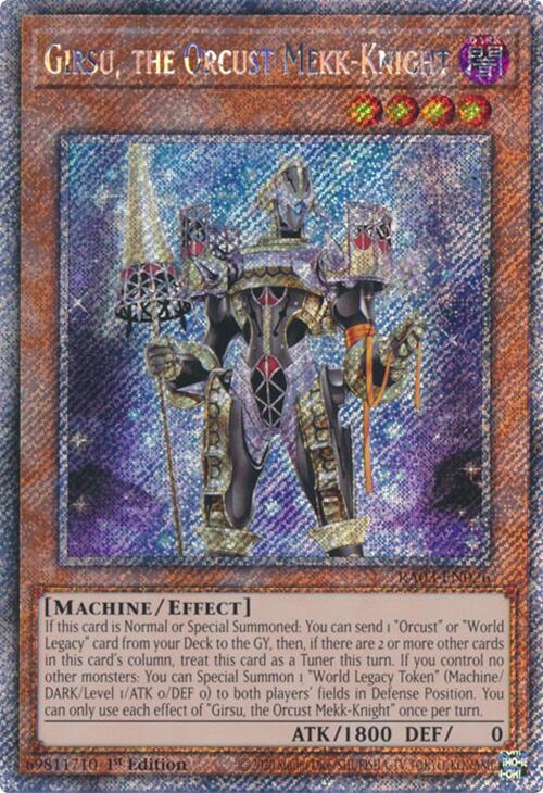 Girsu, the Orcust Mekk-Knight (Platinum Secret Rare) [RA03-EN026] Platinum Secret Rare | Deep Dive Games St. Marys