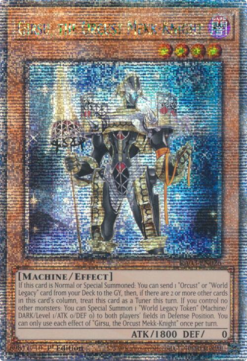 Girsu, the Orcust Mekk-Knight (Quarter Century Secret Rare) [RA03-EN026] Quarter Century Secret Rare | Deep Dive Games St. Marys