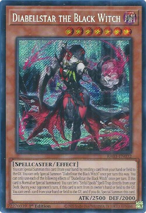 Diabellstar the Black Witch (Secret Rare) [RA03-EN032] Secret Rare | Deep Dive Games St. Marys