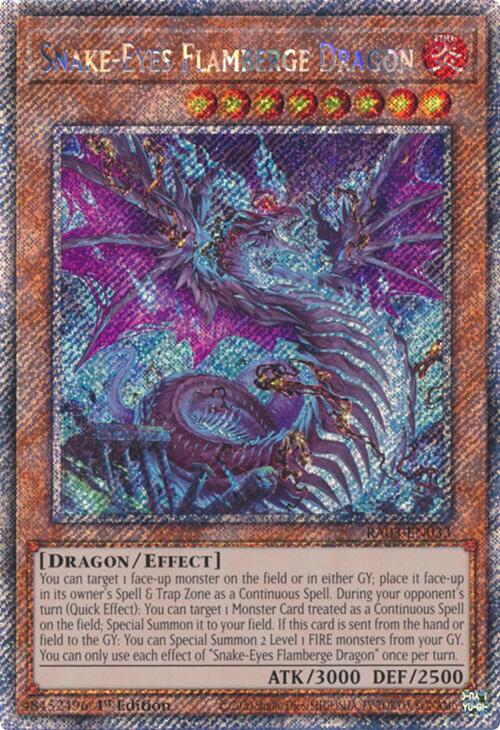 Snake-Eyes Flamberge Dragon (Platinum Secret Rare) [RA03-EN033] Platinum Secret Rare | Deep Dive Games St. Marys