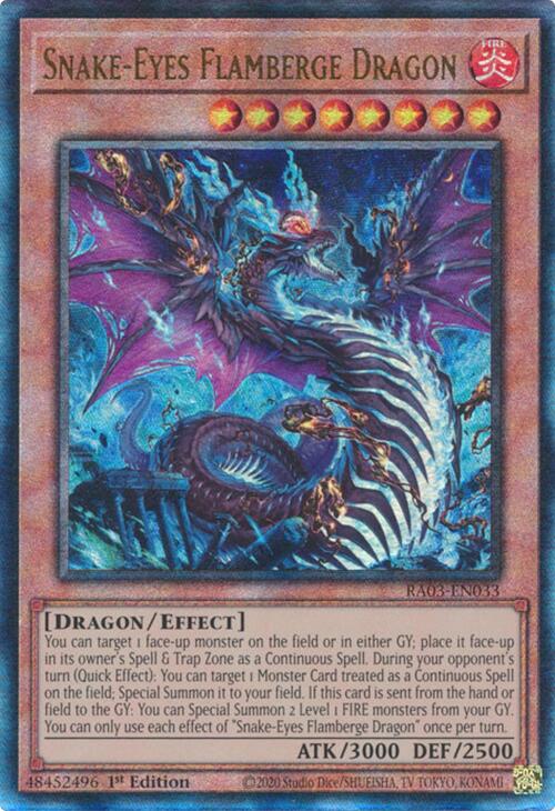 Snake-Eyes Flamberge Dragon (UTR) [RA03-EN033] Prismatic Ultimate Rare | Deep Dive Games St. Marys