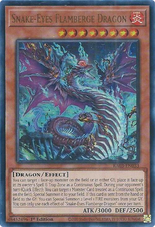 Snake-Eyes Flamberge Dragon (UR) [RA03-EN033] Ultra Rare | Deep Dive Games St. Marys