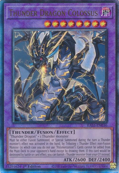 Thunder Dragon Colossus (UTR) [RA03-EN036] Prismatic Ultimate Rare | Deep Dive Games St. Marys