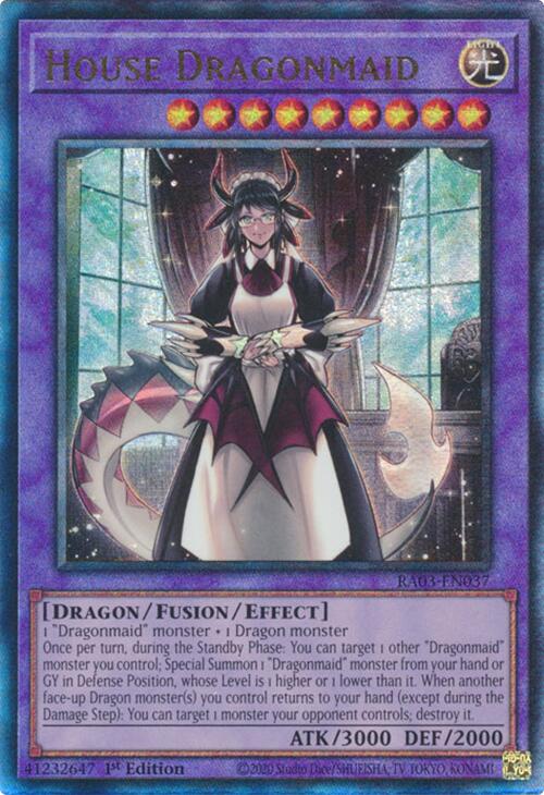 House Dragonmaid (UTR) [RA03-EN037] Prismatic Ultimate Rare | Deep Dive Games St. Marys