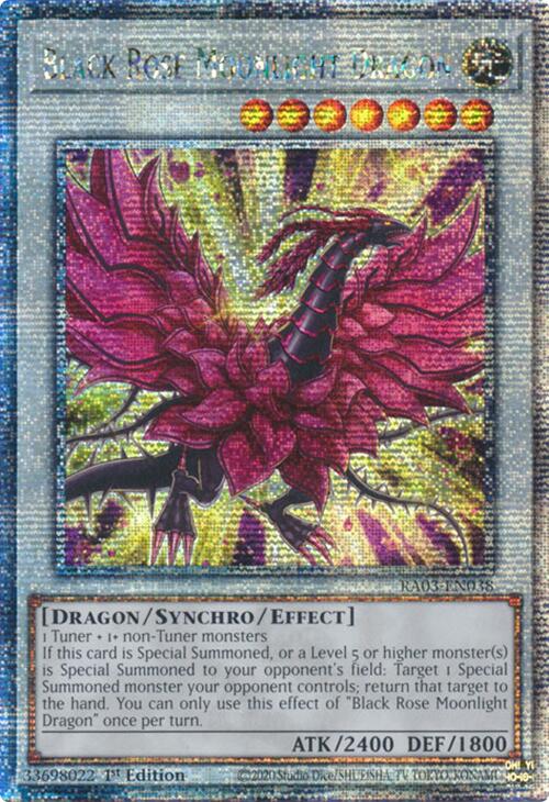 Black Rose Moonlight Dragon (Quarter Century Secret Rare) [RA03-EN038] Quarter Century Secret Rare | Deep Dive Games St. Marys