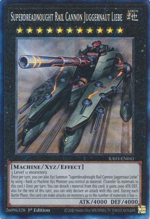 Superdreadnought Rail Cannon Juggernaut Liebe (CR) [RA03-EN041] Prismatic Collector's Rare | Deep Dive Games St. Marys