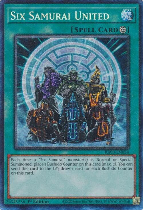 Six Samurai United (CR) [RA03-EN054] Prismatic Collector's Rare | Deep Dive Games St. Marys