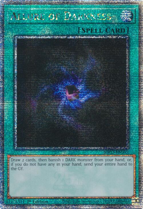 Allure of Darkness (Quarter Century Secret Rare) [RA03-EN055] Quarter Century Secret Rare | Deep Dive Games St. Marys