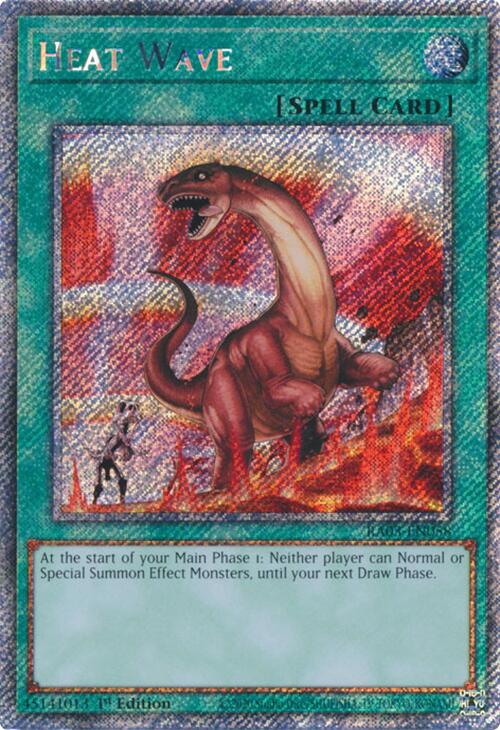 Heat Wave (Platinum Secret Rare) [RA03-EN058] Platinum Secret Rare | Deep Dive Games St. Marys