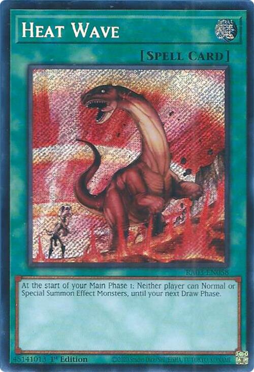 Heat Wave (Secret Rare) [RA03-EN058] Secret Rare | Deep Dive Games St. Marys