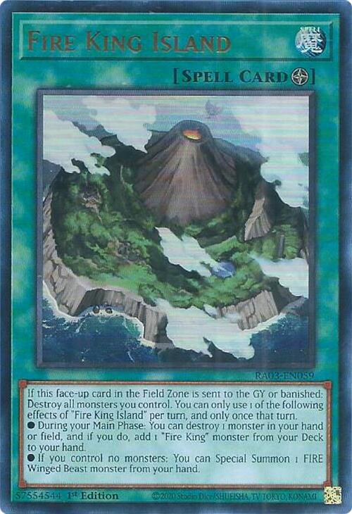 Fire King Island (UR) [RA03-EN059] Ultra Rare | Deep Dive Games St. Marys