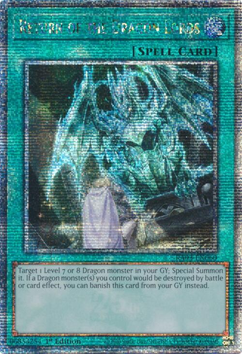 Return of the Dragon Lords (Quarter Century Secret Rare) [RA03-EN060] Quarter Century Secret Rare | Deep Dive Games St. Marys