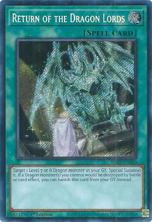 Return of the Dragon Lords (Secret Rare) [RA03-EN060] Secret Rare | Deep Dive Games St. Marys