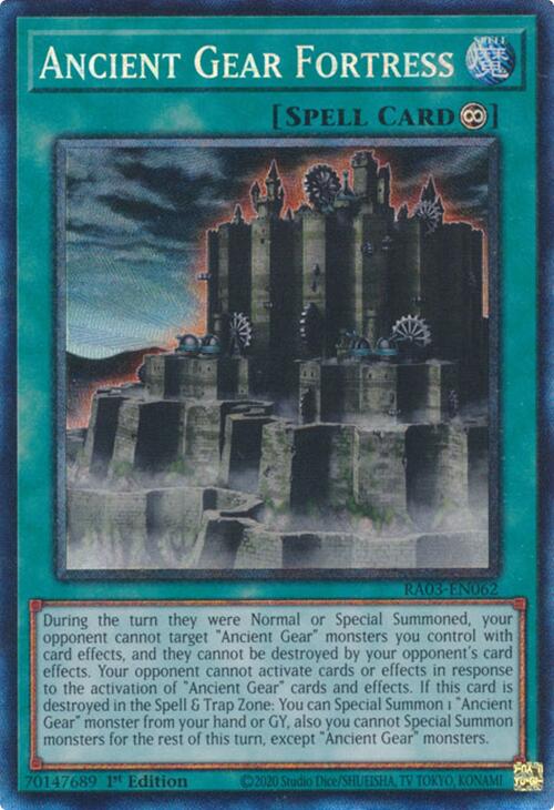 Ancient Gear Fortress (CR) [RA03-EN062] Prismatic Collector's Rare | Deep Dive Games St. Marys