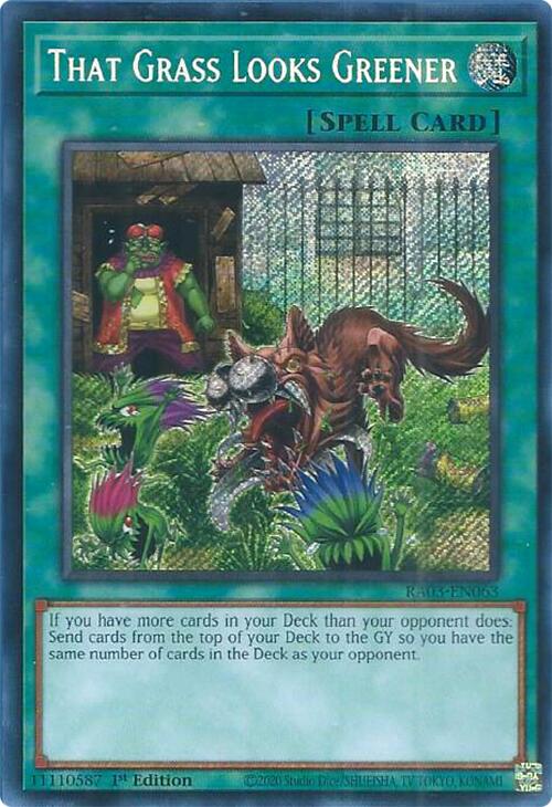 That Grass Looks Greener (Secret Rare) [RA03-EN063] Secret Rare | Deep Dive Games St. Marys