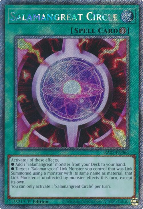 Salamangreat Circle (Platinum Secret Rare) [RA03-EN066] Platinum Secret Rare | Deep Dive Games St. Marys