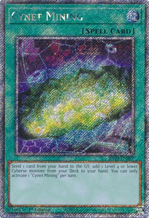 Cynet Mining (Platinum Secret Rare) [RA03-EN067] Platinum Secret Rare | Deep Dive Games St. Marys