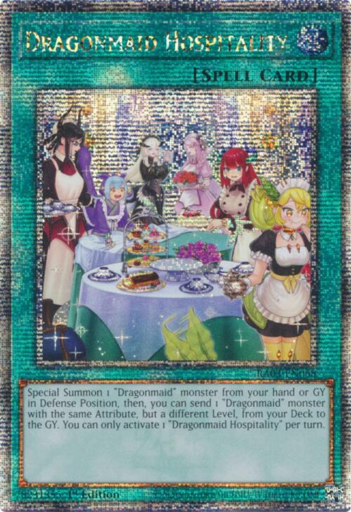 Dragonmaid Hospitality (Alternate Art) (Quarter Century Secret Rare) [RA03-EN068] Quarter Century Secret Rare | Deep Dive Games St. Marys