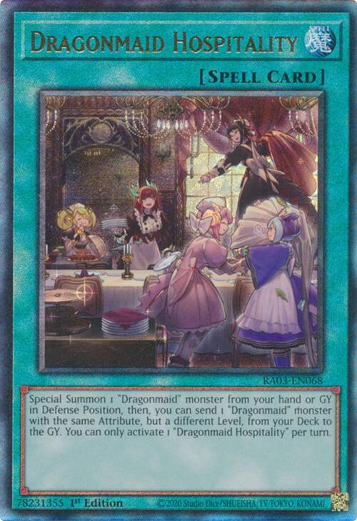 Dragonmaid Hospitality (UTR) [RA03-EN068] Prismatic Ultimate Rare | Deep Dive Games St. Marys