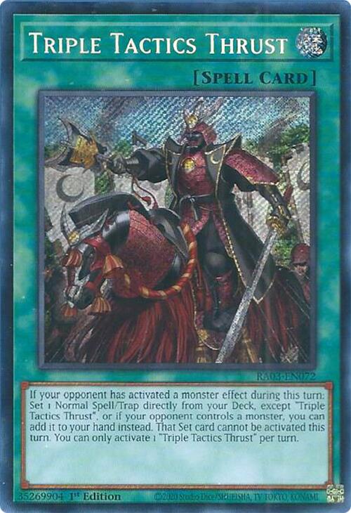 Triple Tactics Thrust (Secret Rare) [RA03-EN072] Secret Rare | Deep Dive Games St. Marys