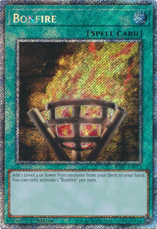 Bonfire (Platinum Secret Rare) [RA03-EN073] Platinum Secret Rare | Deep Dive Games St. Marys