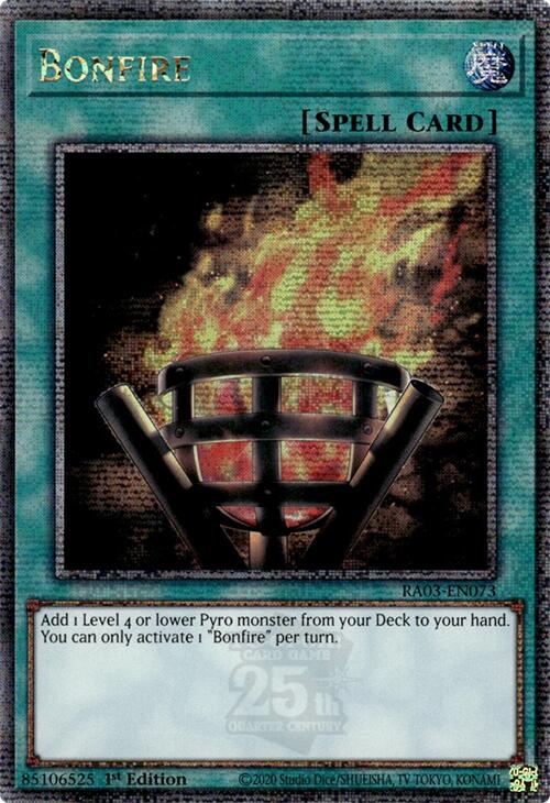 Bonfire (Quarter Century Secret Rare) [RA03-EN073] Quarter Century Secret Rare | Deep Dive Games St. Marys