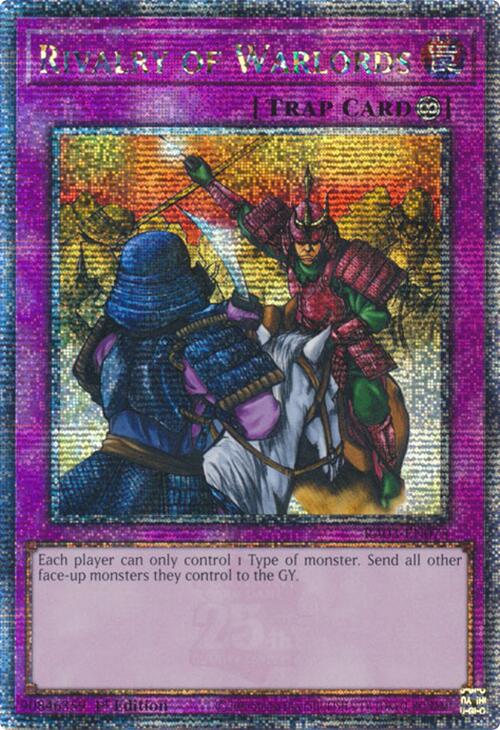 Rivalry of Warlords (Quarter Century Secret Rare) [RA03-EN075] Quarter Century Secret Rare | Deep Dive Games St. Marys