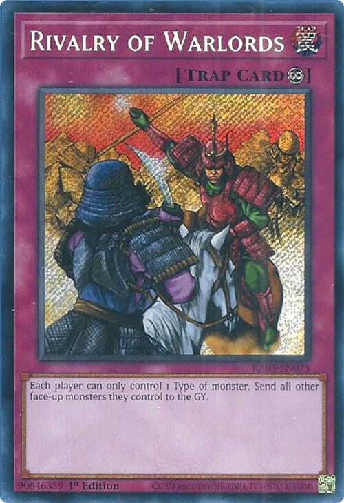 Rivalry of Warlords (Secret Rare) [RA03-EN075] Secret Rare | Deep Dive Games St. Marys