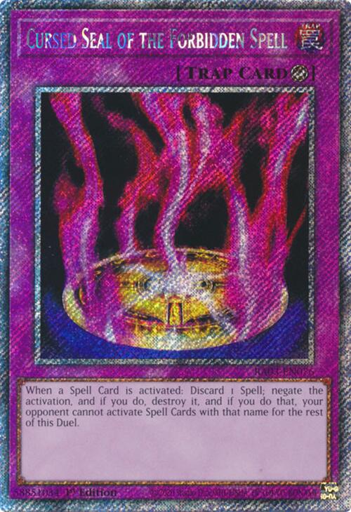 Cursed Seal of the Forbidden Spell (Platinum Secret Rare) [RA03-EN076] Platinum Secret Rare | Deep Dive Games St. Marys