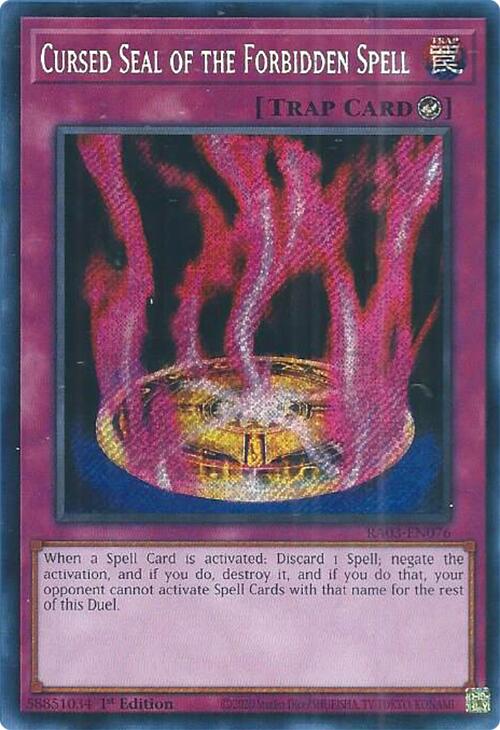 Cursed Seal of the Forbidden Spell (Secret Rare) [RA03-EN076] Secret Rare | Deep Dive Games St. Marys