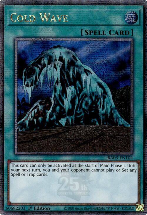 Cold Wave (Quarter Century Secret Rare) [RA03-EN104] Quarter Century Secret Rare | Deep Dive Games St. Marys