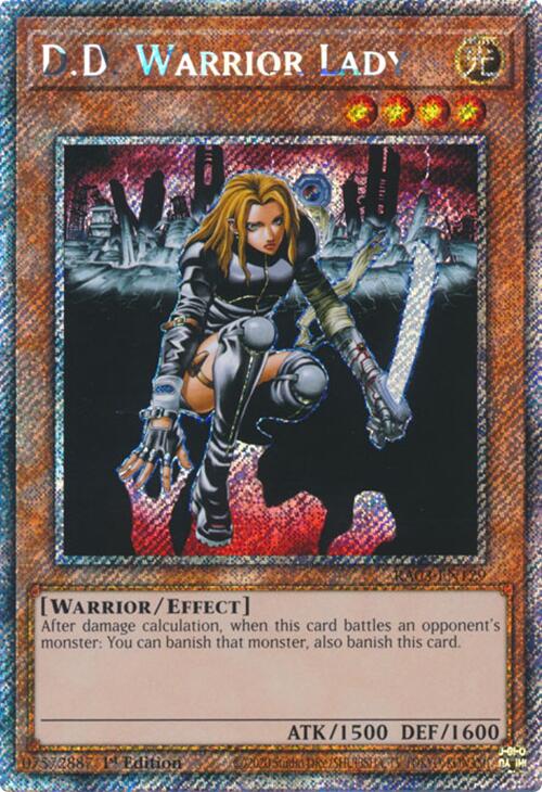 D.D. Warrior Lady (Platinum Secret Rare) [RA03-EN129] Platinum Secret Rare | Deep Dive Games St. Marys